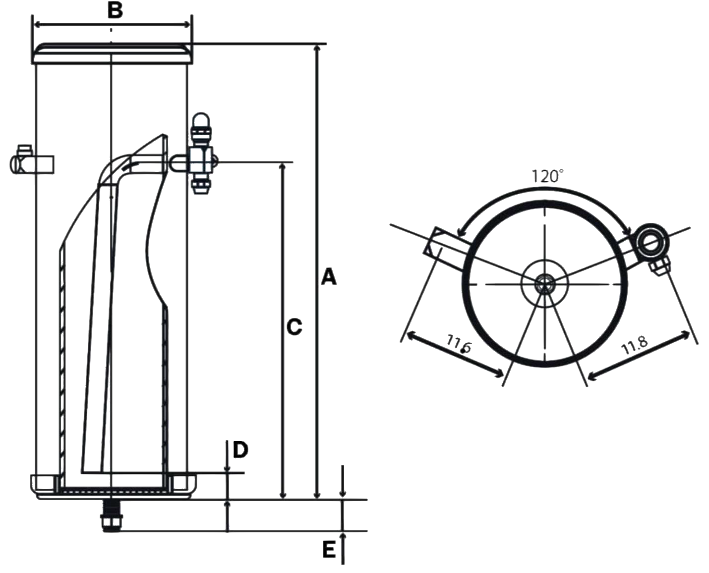 Recibidor de líquido Modelo 0142A017